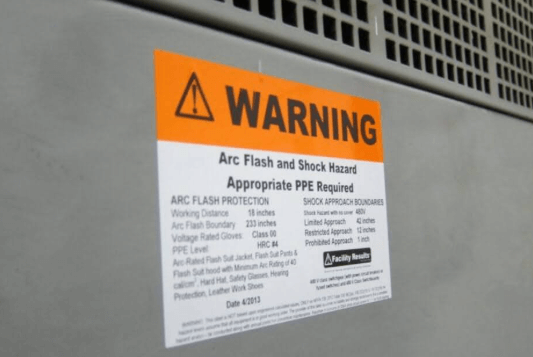 NFPA 70E Arc Flash Label